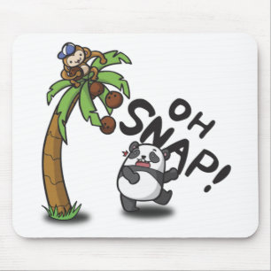 Oh Snap Panda & Monkey Mouse Mat