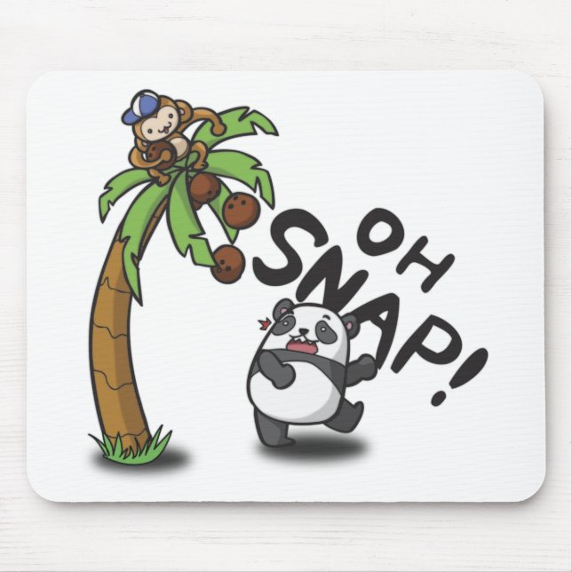 Oh Snap Panda & Monkey Mouse Mat (Front)