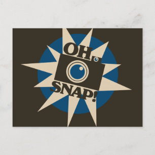 Oh Snap Retro Camera Postcard