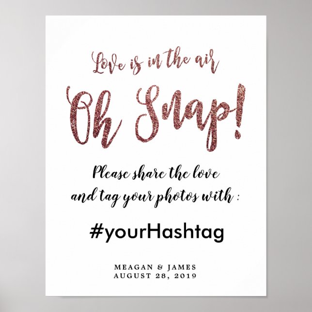 oh snap share the love wedding sign (Front)