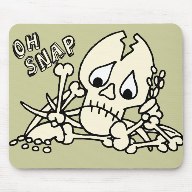 Oh Snap Skeleton Mouse Mat (Front)