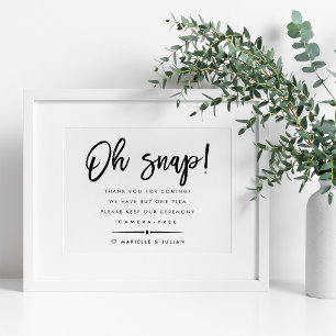 Oh Snap Typography Unplugged Ceremony Poster