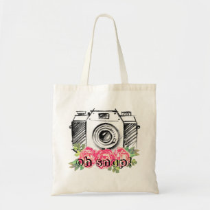 Oh Snap! Watercolor Peonies Tote Bag