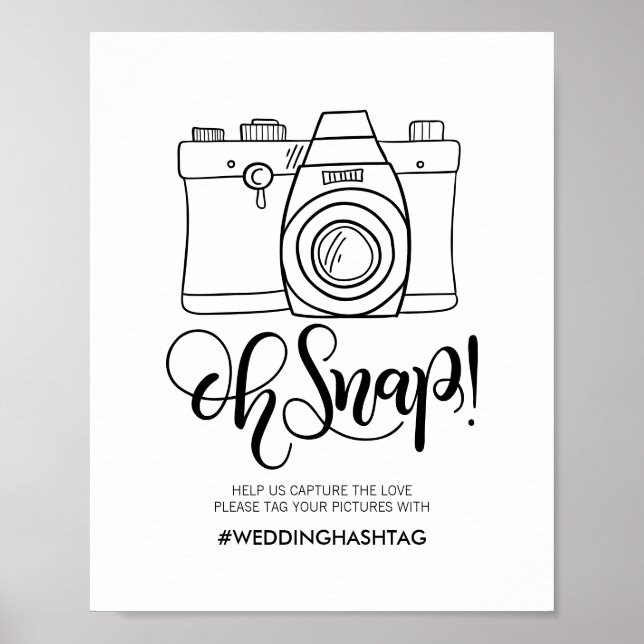 Oh snap! - Wedding hashtag Poster (Front)