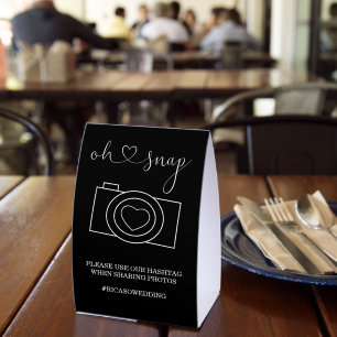 Oh Snap Wedding Photo Hashtag Personalized
