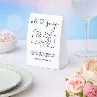 Oh Snap Wedding Photo Hashtag Personalized