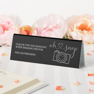 Oh Snap Wedding Photo Hashtag Personalized