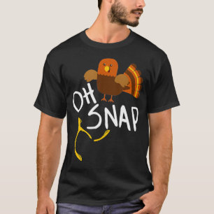 Oh Snap Wishbone Funny Thanksgiving Family Feast T-Shirt
