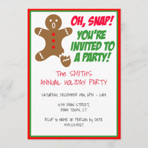 Oh Snap You're Invited To A Holiday Party Invitation
