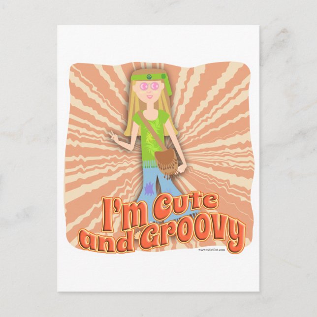 Oh So Cute and Groovy Too Postcard (Front)