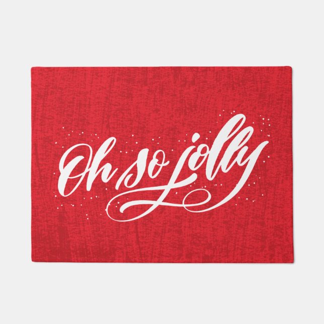 Oh So Jolly | Holiday Door Mat (Front)