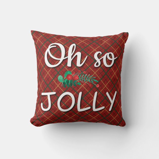 Oh So Jolly Santa Design Cushion (Front)