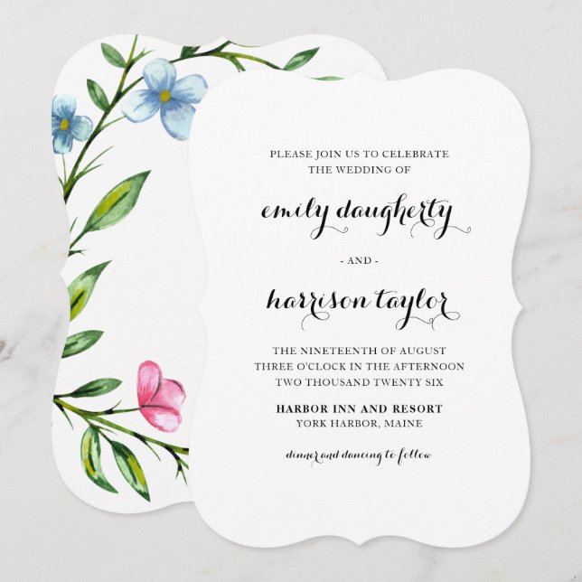 Oh So Lovely Wedding Invitation (Front/Back)