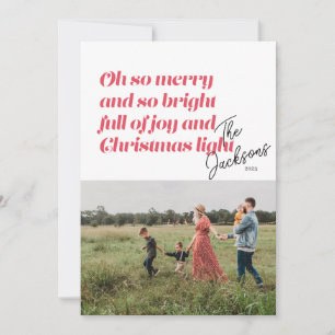 Oh So Merry Christmas modern Card