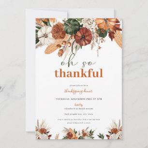 Oh So Thankful Thanksgiving Dinner Invitation