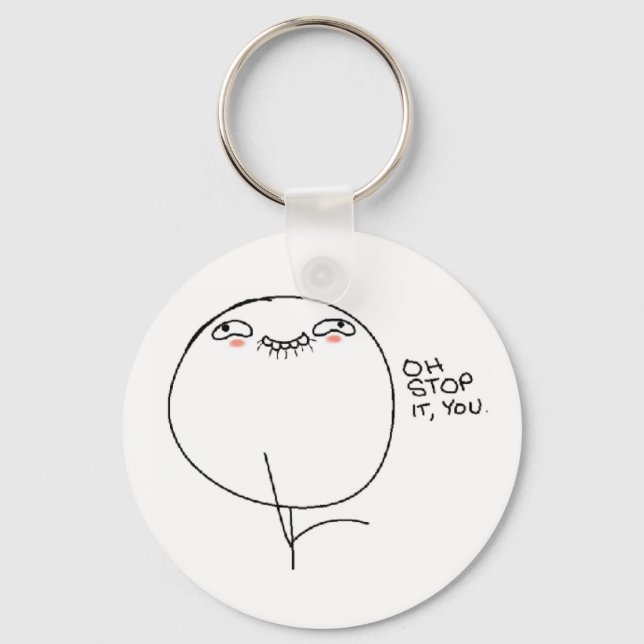 Oh Stop it, You. Comic Face Key Ring (Front)