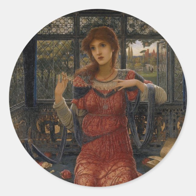 Oh Swallow, Swallow by John Melhuish Strudwick Classic Round Sticker (Front)