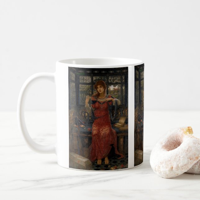 Oh Swallow, Swallow by John Melhuish Strudwick Coffee Mug (With Donut)