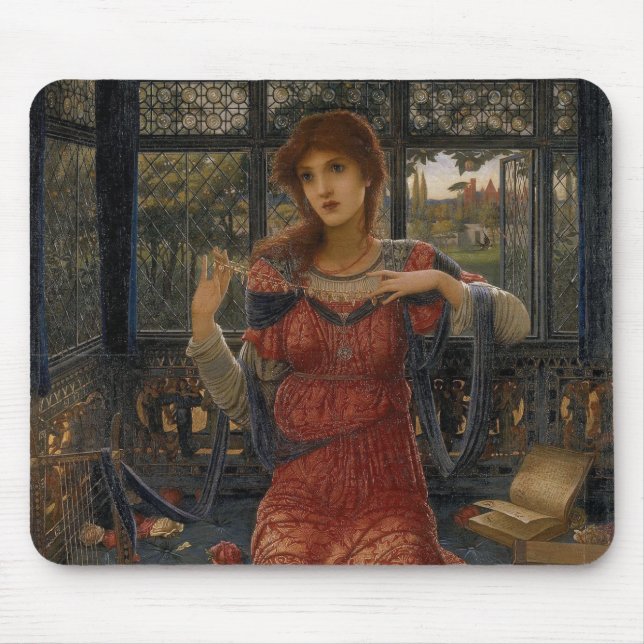 Oh Swallow, Swallow by John Melhuish Strudwick Mouse Mat (Front)