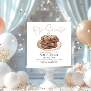 Oh Sweet   Cookie Dessert Baby Shower  Invitation