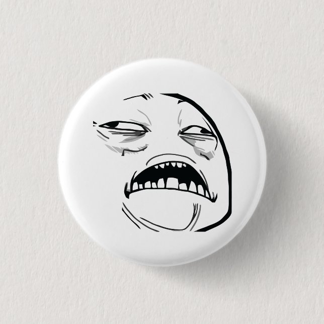 Oh Sweet Jesus Thats Good Rage Face Meme 3 Cm Round Badge (Front)