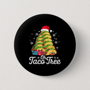 Oh Taco Tree Christmas Cute Xmas Mexican Food Love 6 Cm Round Badge