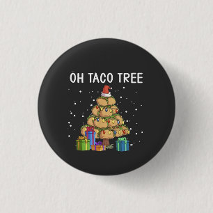 Oh Taco Tree Funny Mexican Food Ugly Christmas 3 Cm Round Badge