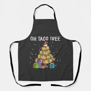 Oh Taco Tree Funny Mexican Food Ugly Christmas Apron