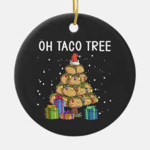 Oh Taco Tree Funny Mexican Food Ugly Christmas  Ceramic Tree Decoration