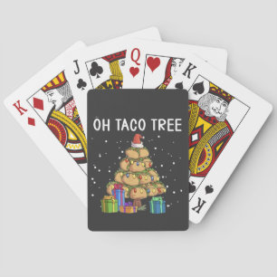 Oh Taco Tree Funny Mexican Food Ugly Christmas  Playing Cards