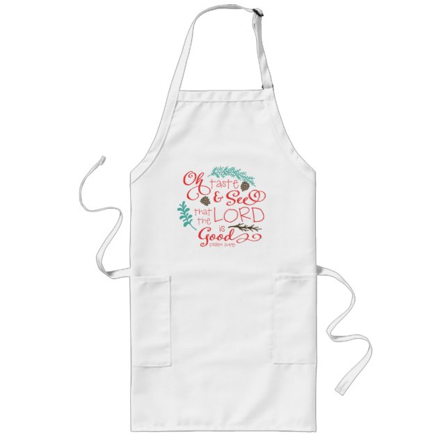 Oh Taste and See Holiday Apron (Front)