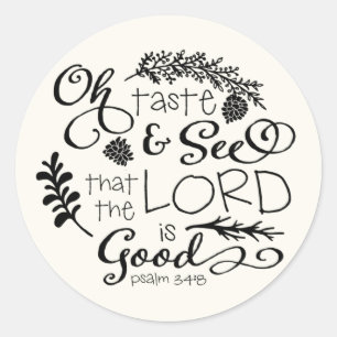 Oh Taste and See Scripture Sticker / Black
