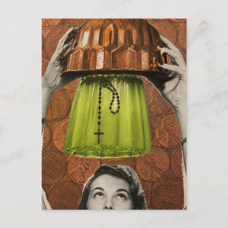 Oh That's Where It Went Rosary in the Gelatin Moul Postcard