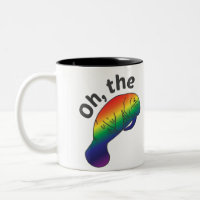 Oh the Hue Manatee Two-Tone Mug