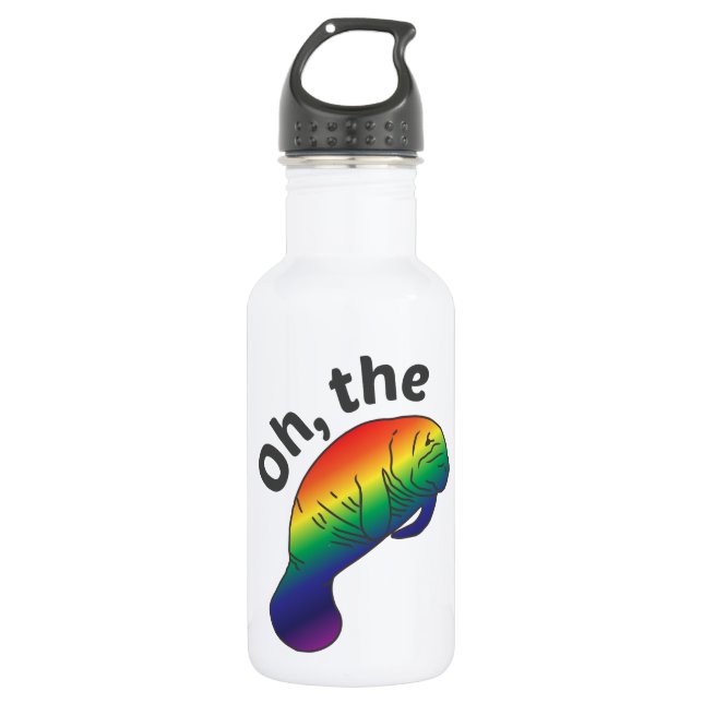 Oh the Hue Manatee Water Bottle (Front)