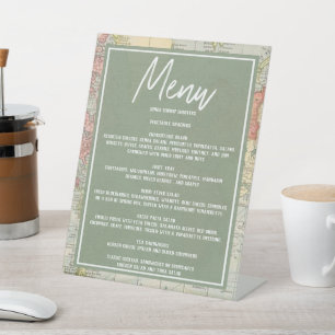 "Oh The Places..." Baby Shower Menu Pedestal Sign