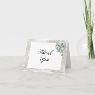 Oh the Places Hot Air Balloon Thank You Card
