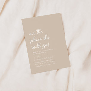 Oh The Places She Will Go Grad Party Invitation