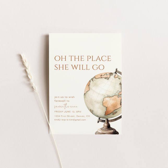 Oh The Places She Will Go Moving Party Invite (Creator Uploaded)