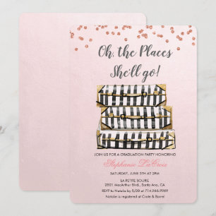 Oh The Places She'll Go Graduation Invitation