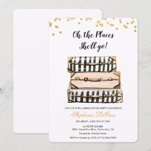 Oh The Places She'll Go Graduation Invitation