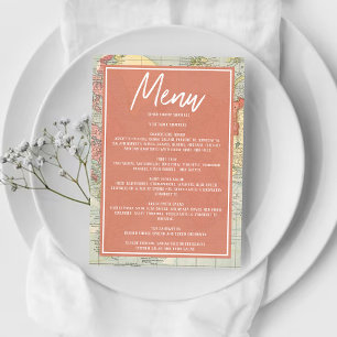 "Oh The Places She'll Go!" Travel Map Baby Shower Menu