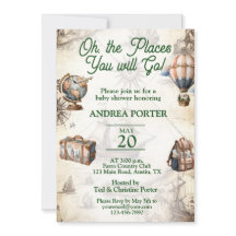 Oh The Places You Will Go Travel Theme Baby Shower