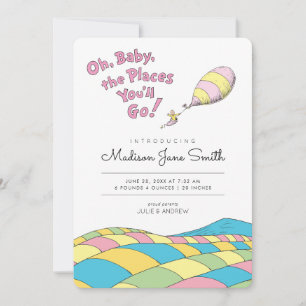 Oh, the Places You'll Go Baby Birth Announcement