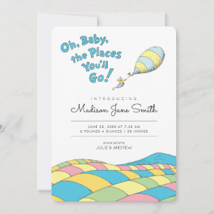 Oh, the Places You'll Go Baby Birth Announcement