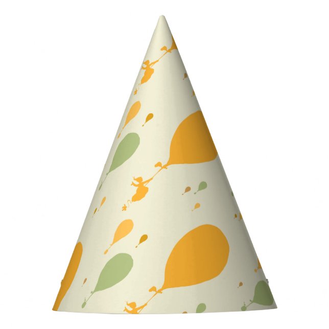 Oh, The Places You'll Go! Balloon Outline Pattern Party Hat (Front)