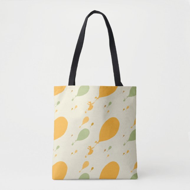 Oh, The Places You'll Go! Balloon Outline Pattern Tote Bag (Front)