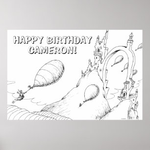 Oh, The Places You'll Go! - Birthday Coloring Poster