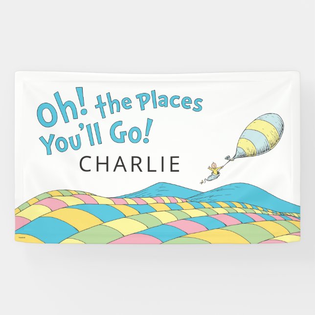 Oh! The Places You'll Go! Boy Birthday Banner (Horizontal)