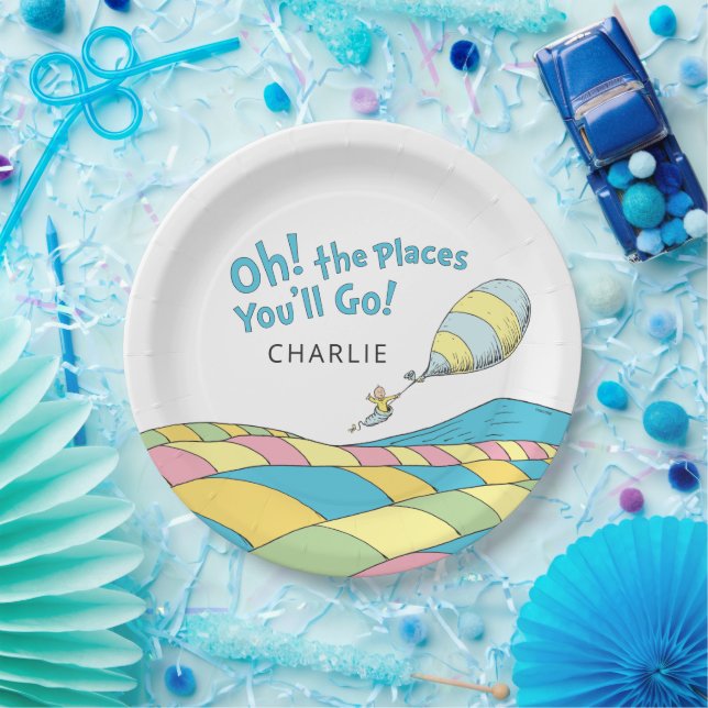 Oh! The Places You'll Go! BoyBirthday Paper Plates (Party)